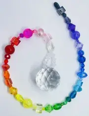 Beaded Suncatcher Rainbow Crystal Prism Hanging Decor Yard Art Tree Jewelry