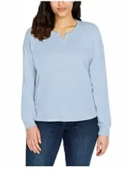 BUFFALO WOMEN'S LONG SLEEVE CREW NECK TOP (LIGHT BLUE SMALL )NWT