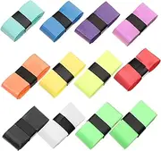 12pcs Badminton Racket Grip Tapes Anti-Slip Absorbent for Tennis Racket Replacement Random