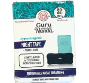 Guru Nanda Hypoallergenic Night Tape 60 Count + Travel Case - Comfortable