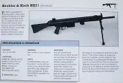 Heckler & Koch HK21 HK 21 Machine Gun Picture Out of Print Spec Sheet Article
