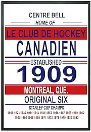 Club de Hockey Canadien NHL Wall Poster Montreal Canadiens wall art