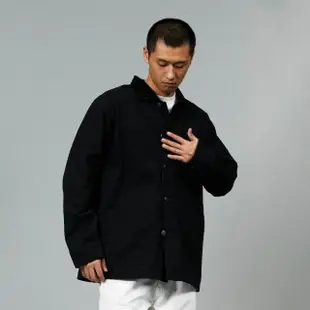 【Dickies】男款水洗黑純棉帆布耐磨經典工裝外套｜DK013053C40