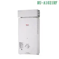 在飛比找環球Online優惠-林內【RU-A1021RF_LPG】屋外自然排氣型熱水器(1