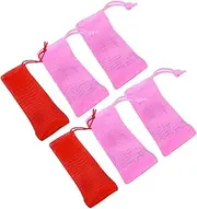 TOVINANNA Essential 6pcs Facial Cleanser Soap Pouch Foaming Net for Handmade Soaps Random Color