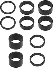 Set of 10PCS Ahead Stem Spacer Disc Set Headset Spacers 3mm, 5mm, 10mm, 15mm, 20mm Carbon Glossy Fit 1 1/8-Inch Compatible with MTB Bike Road Bikes