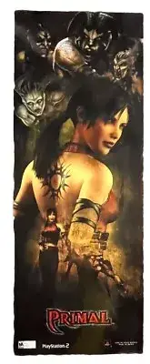PlayStation 2 Primal Poster Jennifer Tate CIVILIZATION IS ONLY SKIN DEEP 12x32"