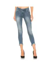 One Teaspoon Bandita Jeans Frayed Hem Skinny Women Blue Pants