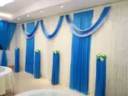 Folding Backdrop Curtain Drapes for Wedding Stage Party 3mx3m Venue Decorations