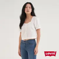 在飛比找momo購物網優惠-【LEVIS 官方旗艦】女款 合身短版方領襯衫上衣 熱賣單品