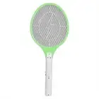 (Green)Cordless Rechargeable Electric Fly Mosquito Swatter Bug Zapper Racket