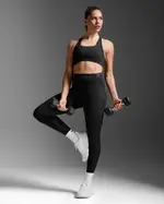 Form Stash Hi-Rise Compression Tights with Pockets, 2XU, XS, Black/Black1, Female