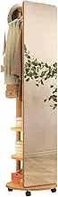 Full Length Mirror,Rectangle Bedroom Floor,Rotatable Full Body,with Universal Wheels for Living Room Cloakroom(2)