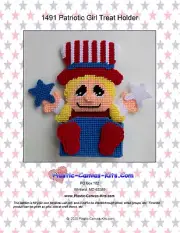 Patriotic Girl Treat Holder-Plastic Canvas Pattern or Kit