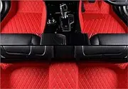 Car Front Floor Mats for Benz E Class W211 W212 W213 2019-2023 Custom Car Floor Mat Interior Details Accessories Artificial Leather(Red2,E W213 2019-202)