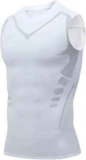KiRYu Compression Shirts for Men - Body Shaper Vest Compression Tank Top Men Slimming Tummy Vest - Shapewear Tight Undershirt Skin-Friendly for Cycling