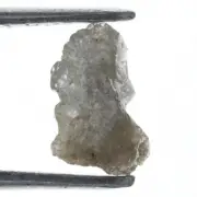 0.76 CT Real Natural Rough Loose Diamond, Silver Brown Gemstone For Necklace