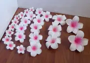 25 Pieces Artificial Foam Pink Plumeria Floating Flower Heads wedding Decoration
