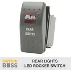 Rocker Switch REAR LIGHTS - Red - LED 4x4 Boat Caravan Marine 12v