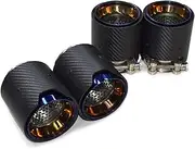 4PCS compatible with BMW M2 F87 M3 F80 M4 F82 F83 Tuning Upgrade Carbon Fiber Exhaust Tailpipe Muffler Nozzle(Carbon Fiber D)