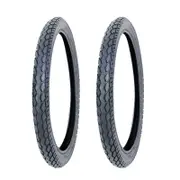 TDR Pair 22x1.75 Bicycle Tyres 22 Inch MTB Tire Set Electric Bike Vintage Cruiser ETRTO 47 456 Black Tube Ready K924 40 PSI Rubber Wheel