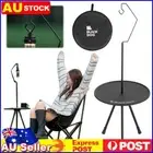 Portable Foldable Table with Lamp Stand Aluminum Alloy for Fishing Hiking Picnic