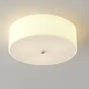 Citilux Tennessee Plain Cylinder Shape with Off White Fabric Shade Ceiling Light