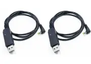 2PCS USB Charger Cable with Indicator Light BaoFeng UV-5R Extend Battery BF-UVB3