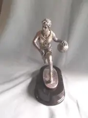 female BASKETBALL dribbler statue trophy resin RSU566SG