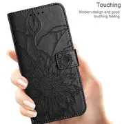 Galaxy Note8 Wallet Case 3 Credit Card Slot ID Card Holder, PU Leather Flip Case - Black