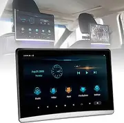 Multifunction Car TV Headrest Monitor - 3+32G//8-Core Processor, 8K Upgrade IPS Touch Screen - Support 1080P/Headset///USB/SD/HDMI in+Out/FM