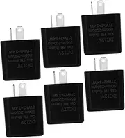 CHILDWEET 6pcs Led Light Controller Led Flasher Blinker Motorcycle Parts Adjustable Turn Driving Motorcycle Strobe Relay Electronic Flasher Relay Black Abs Flame Retardant Plastic