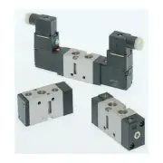 1 x SMC Rc 1/4 5/2 Solenoid/Pilot Stand-Alone Pneumatic Control Valve, 981nl/min