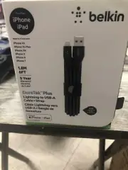 Belkin DuraTek Plus Lightning to USB-A Cable with Strap F8J236BT06BLK