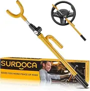 SURDOCA Upgraded Car Steering Wheel Lock Anti-Theft Device, Steering Wheel Locks for Car SUV Van, Easy Installation, Rubber Protection, Extendable Universal Security Device