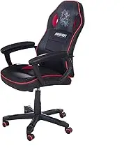 Minecraft: Gaming Chair - Black-Red - 24 x 26, Adult Computer & Desk Chair, 5 Wheels & Height Adjustable, Game Themed Graphics, Furniture, Licensed