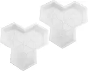 2pcs Maple Leaf Concrete Stepping Stone Mold Pavement Brick Maker for Garden Walkway Versatile Reusable Durable Paving Tool Unique Aesthetic Design for Patios Sidewalks