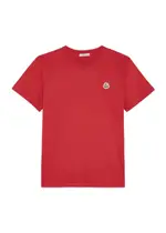 Moncler Kids Logo Cotton T-shirt (12-14 Years) - Red 14 years