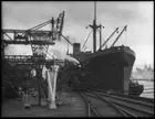 NSW The Iron Knob at Newcastle dock with a steam engine and railw - Old Photo