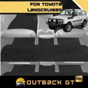6D PRO Car Floor Mats for Toyota LandCruiser 80 1990-1998-Ultimate Set-Black