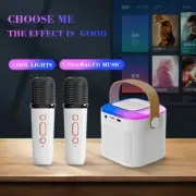 Wireless Karaoke Mini Portable Speaker Bluetooth with Mic - White