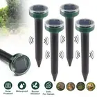 4Pcs Solar Snake Repeller Solar Ultrasonic Pest Mole Rodent Rat Possum Repellent