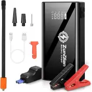 Jump Starter, 4000A 12V Jump Starter with Tyre Inflator Air Compressor, Portable