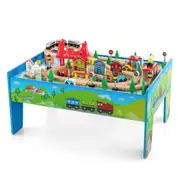 Babyjoy 80-Piece Activity Playset w/Reversible & Detachable Tabletop Suitable For Boys & Girls Multi-color