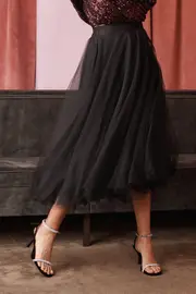 Women's Party Wannabe Tulle Skirt in Black 8