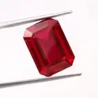12.5 Ct Natural Flawless Mozambique Blood Red Ruby Emerald Cut Loose Gemstone