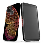For Google Pixel 5 Case Tough Protective Cover Rose Gold Wing