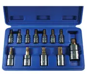 ATD 12pc 5 Lobe Tamper proof Star Plus Bit Socket Set, Lifetime Warranty! #13778