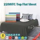 Comfy 2200TC Soft Top Flat Sheet Soft Super King Single Double Queen Size Bed