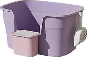 Anti-Splashing Kitty Litter Box Large High Sides Cat Litter Pan Pet Toilet Supplies for Kitten/Kitty/Rabbit